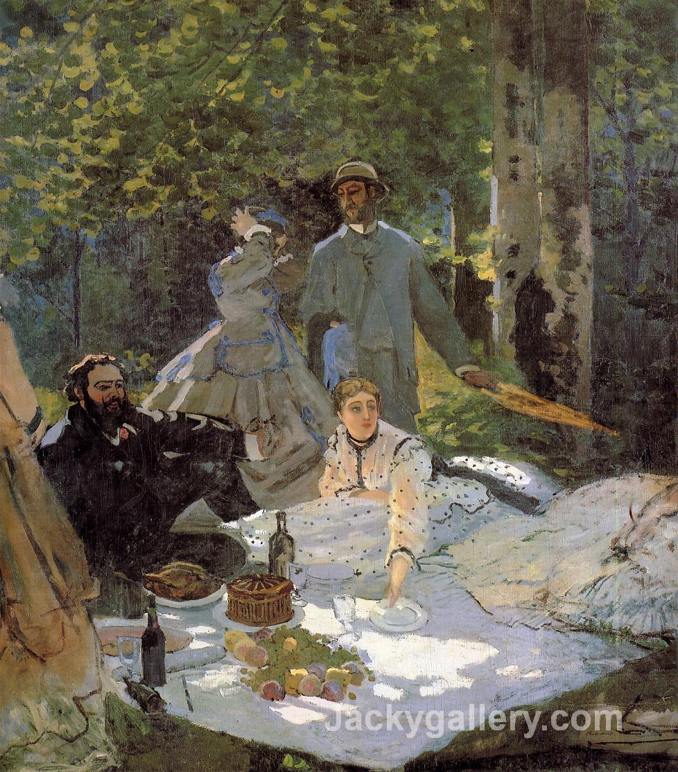 Lunch on the Grass (central panel) by Claude Monet paintings reproduction